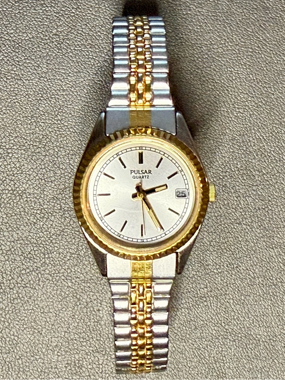 Pulsar Two-Tone Gold and Silver Ladies Quartz Watch